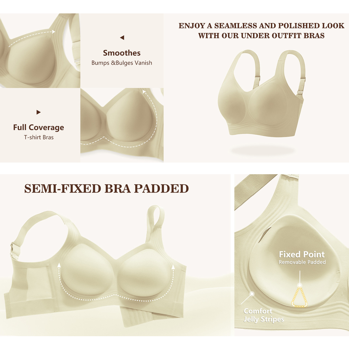 Women Wirefree Bras for Women  - Underwire Bra Padded incelemesi ve fiyatı