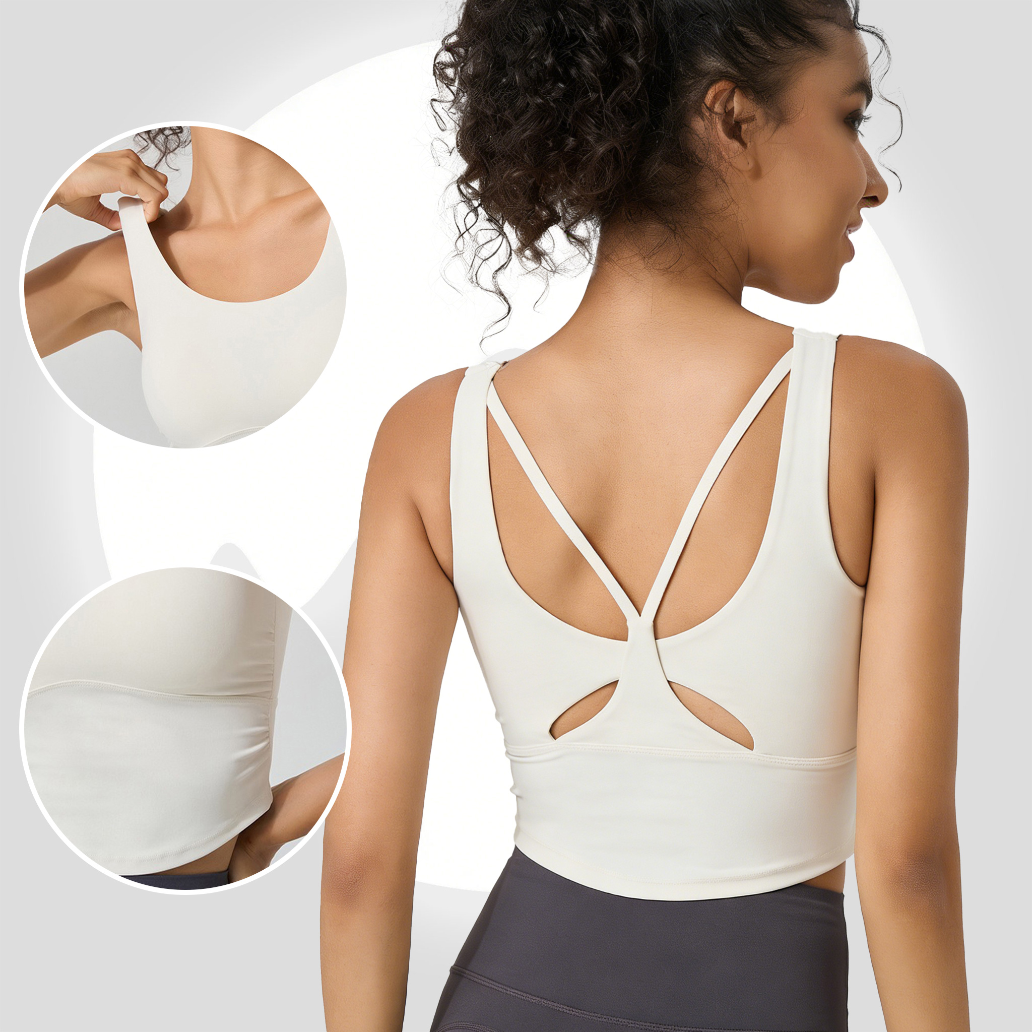 Women's Fixed Cup Yoga Sports  - Sports Bra Racerback incelemesi ve fiyatı